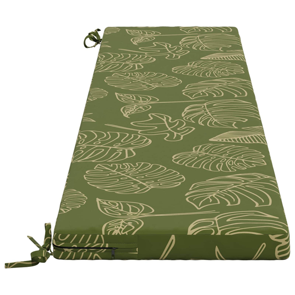Bench Cushion SOEST 100% Polyester Leaf Design 200 x 40 x 5 cm