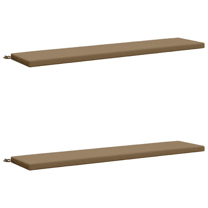 2-Piece Bench Cushions SOEST 2 pcs 100% Polyester Taupe