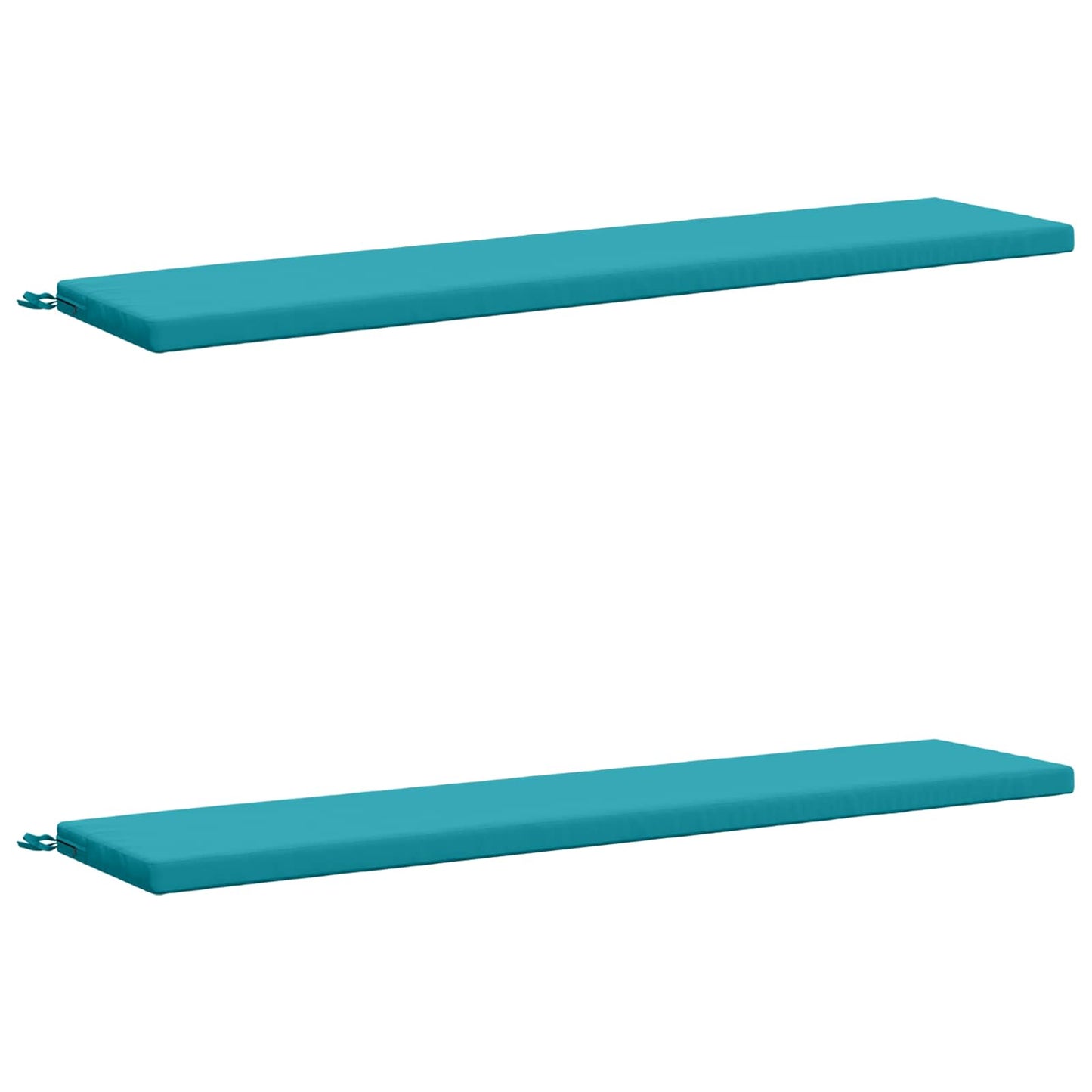 2-Piece Bench Cushions SOEST 2 pcs 100% Polyester Turquoise
