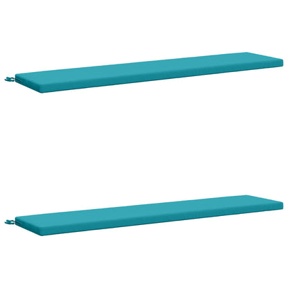 2-Piece Bench Cushions SOEST 2 pcs 100% Polyester Turquoise