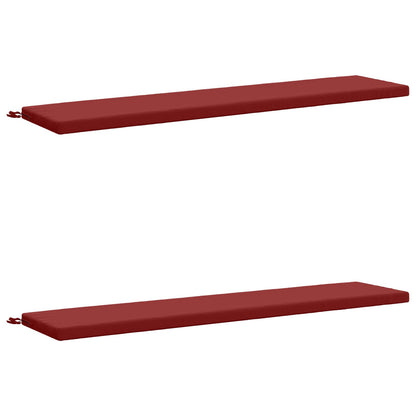 2-Piece Bench Cushions SOEST 2 pcs 100% Polyester Wine Red