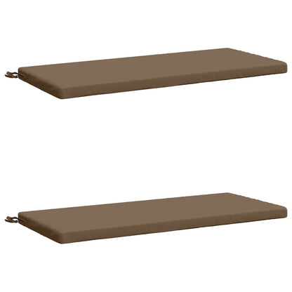 2-Piece Bench Cushions SOEST 2 pcs 100% Polyester Taupe