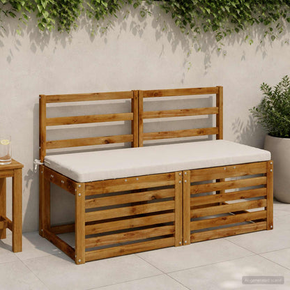 2-Piece Bench Cushions SOEST 2 pcs 100% Polyester White