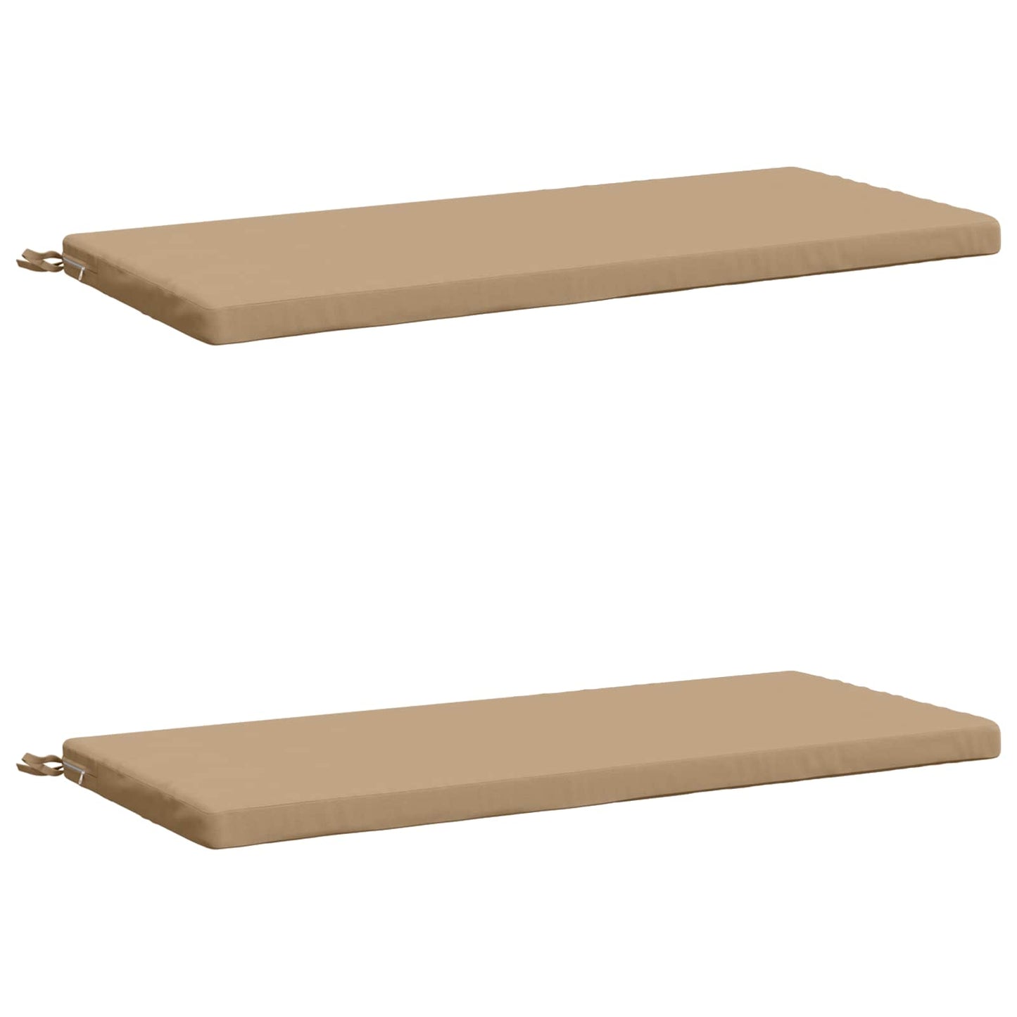 2-Piece Bench Cushions SOEST 2 pcs 100% Polyester Sand