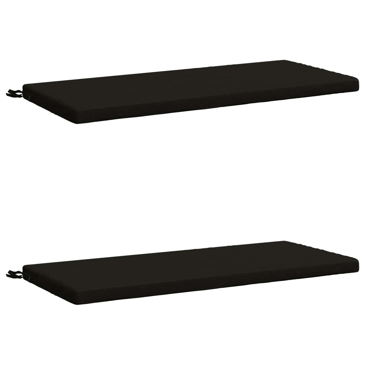 2-Piece Bench Cushions SOEST 2 pcs 100% Polyester Black
