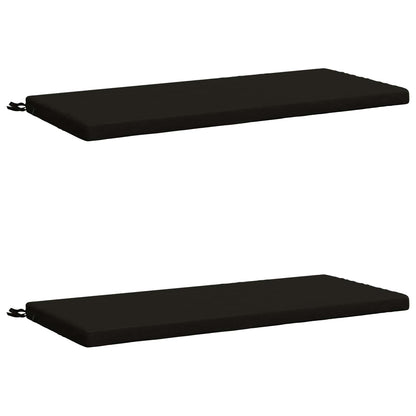 2-Piece Bench Cushions SOEST 2 pcs 100% Polyester Black