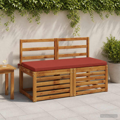 2-Piece Bench Cushions SOEST 2 pcs 100% Polyester Red