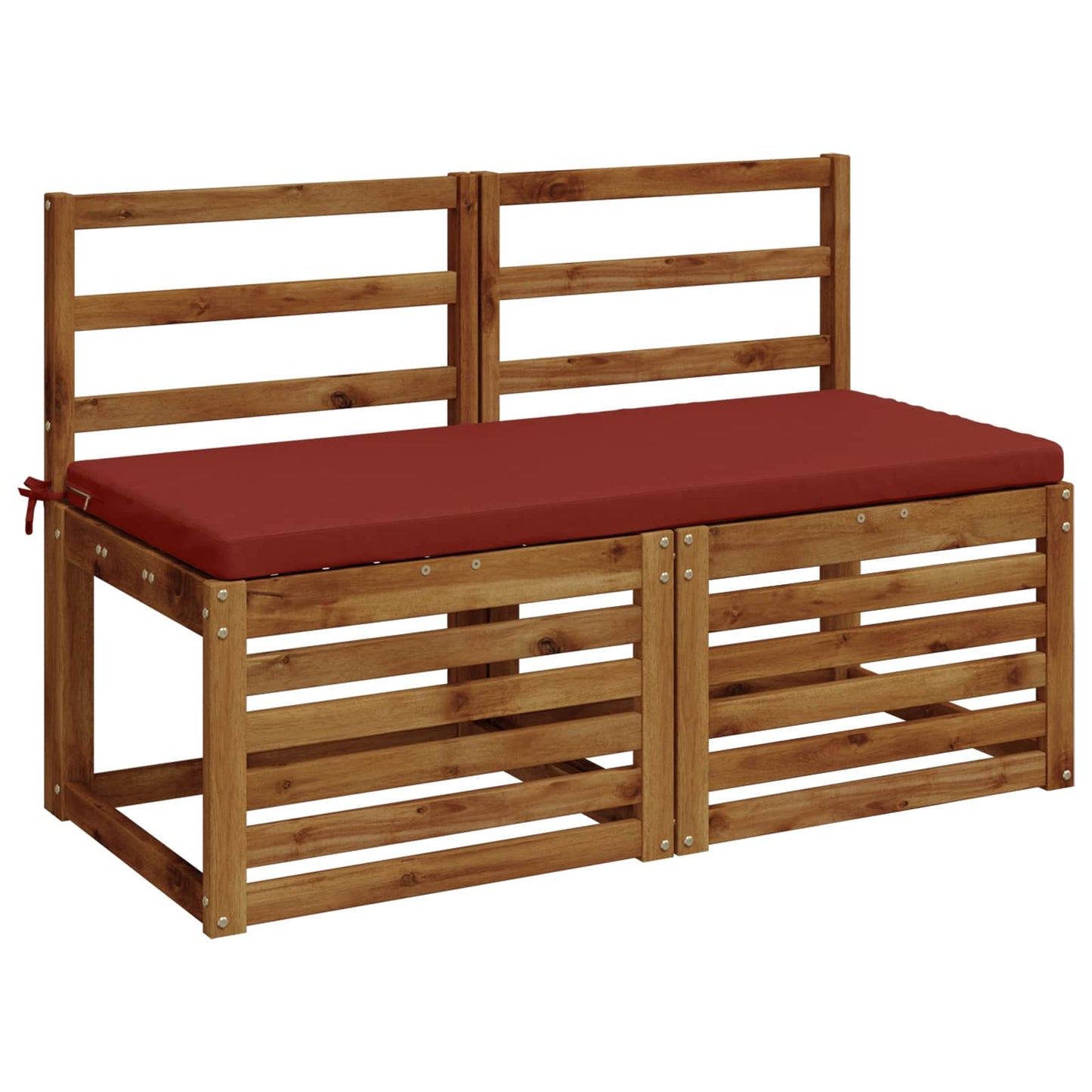 2-Piece Bench Cushions SOEST 2 pcs 100% Polyester Red