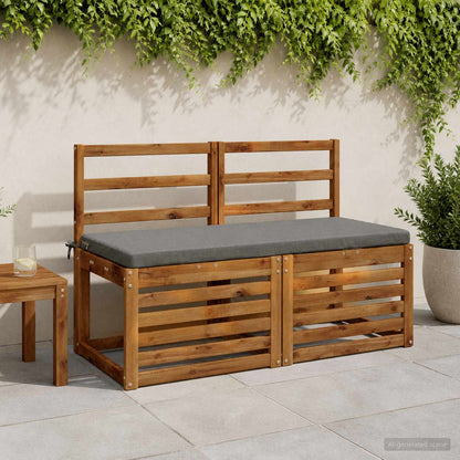 2-Piece Bench Cushions SOEST 2 pcs 100% Polyester Grey
