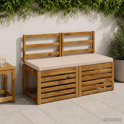 2-Piece Bench Cushions SOEST 2 pcs 100% Polyester Cream