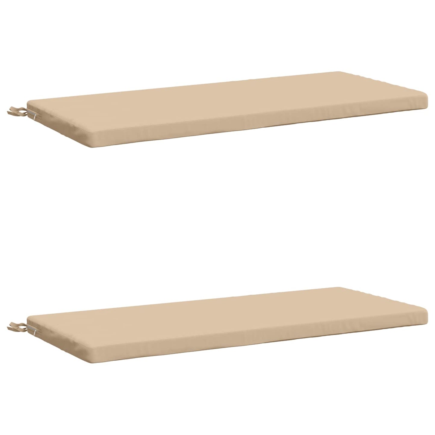 2-Piece Bench Cushions SOEST 2 pcs 100% Polyester Cream