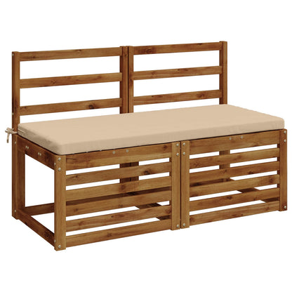 2-Piece Bench Cushions SOEST 2 pcs 100% Polyester Cream
