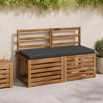 2-Piece Bench Cushions SOEST 2 pcs 100% Polyester Anthracite