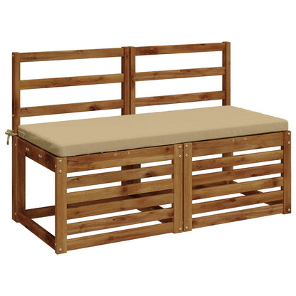 Bench Cushion SOEST 100% Polyester Beige 110 x 50 x 5 cm