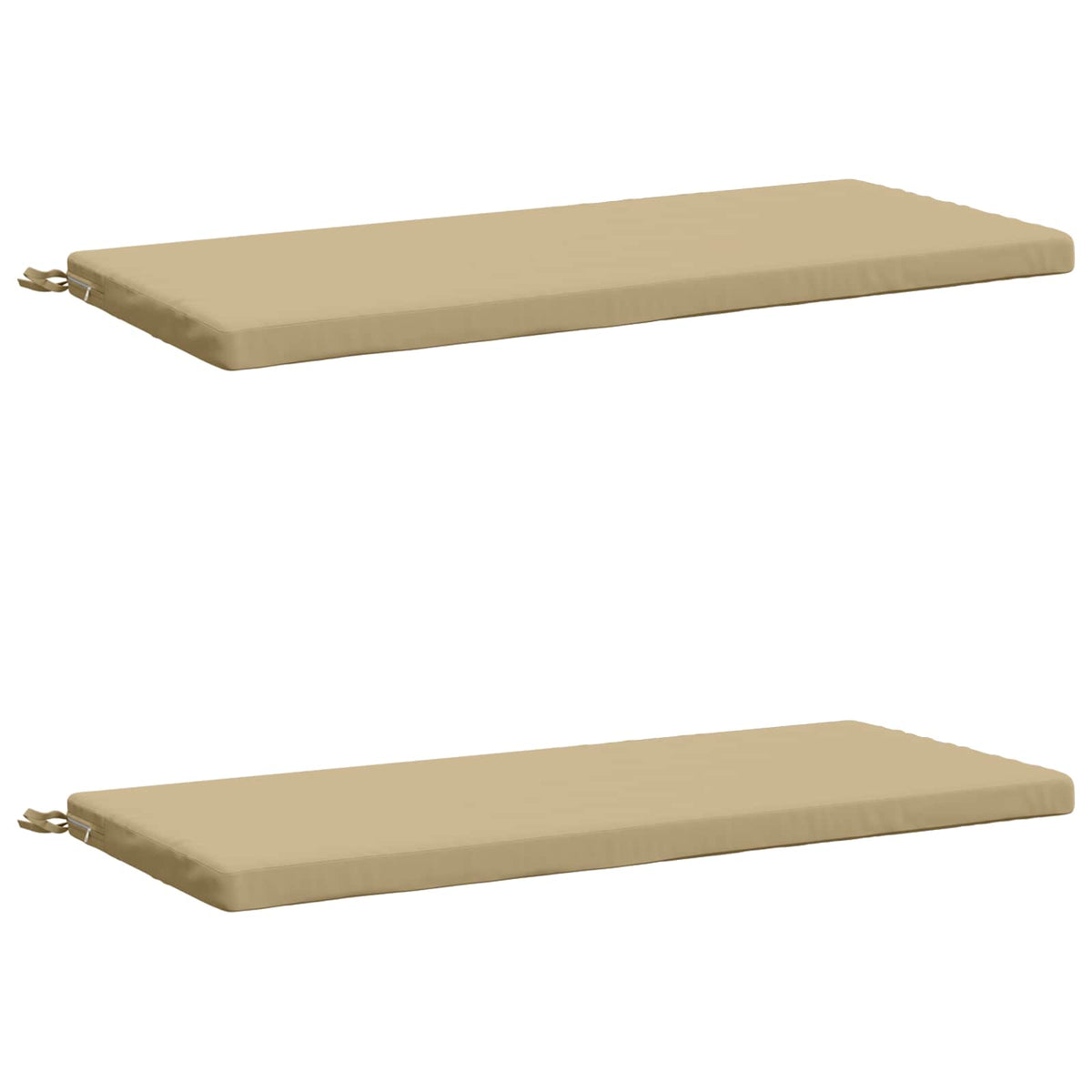 2-Piece Bench Cushions SOEST 2 pcs 100% Polyester Beige