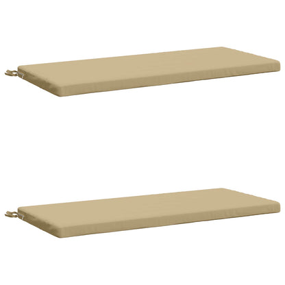 2-Piece Bench Cushions SOEST 2 pcs 100% Polyester Beige