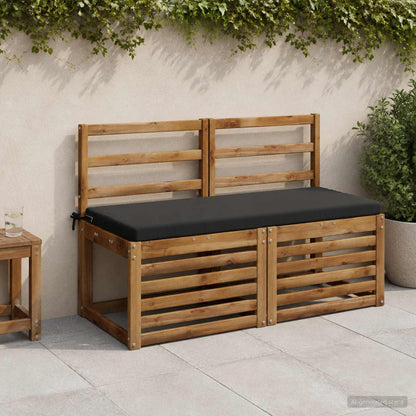 2-Piece Bench Cushions SOEST 2 pcs 100% Polyester Black