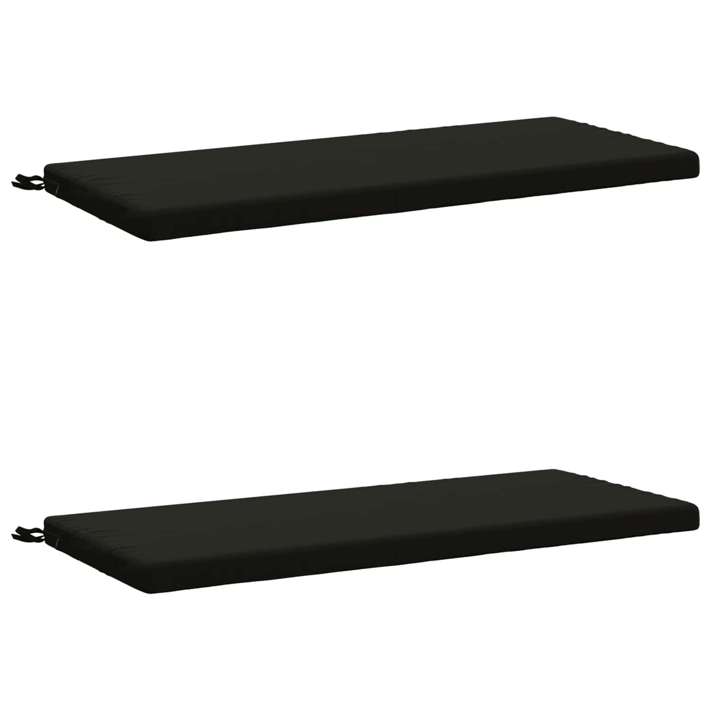 2-Piece Bench Cushions SOEST 2 pcs 100% Polyester Black
