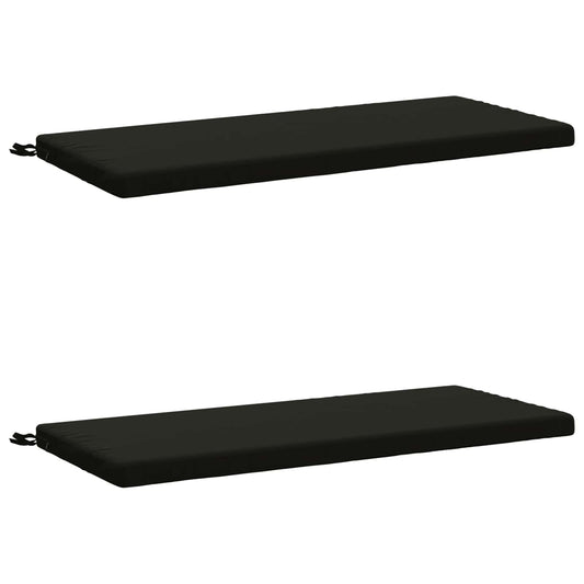 2-Piece Bench Cushions SOEST 2 pcs 100% Polyester Black