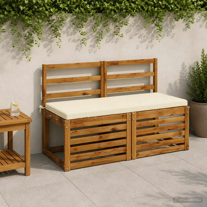 2-Piece Bench Cushions SOEST 2 pcs 100% Polyester Cream