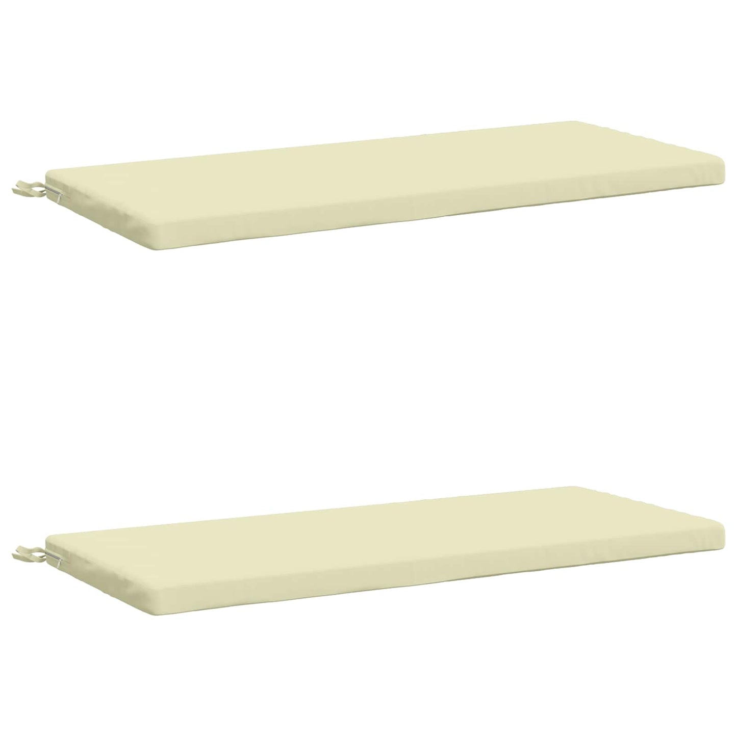 2-Piece Bench Cushions SOEST 2 pcs 100% Polyester Cream