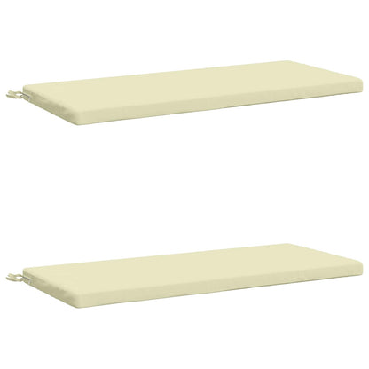 2-Piece Bench Cushions SOEST 2 pcs 100% Polyester Cream