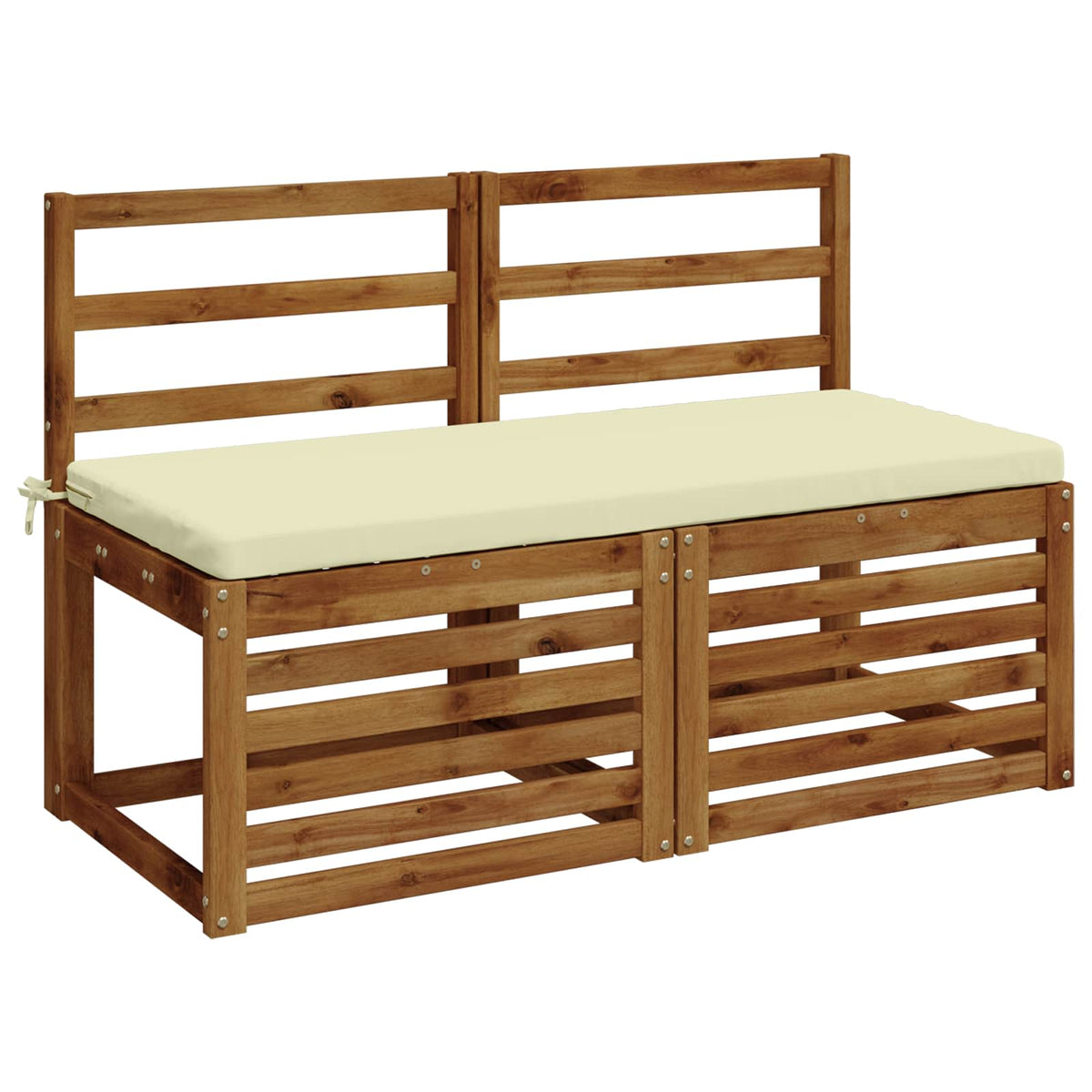 2-Piece Bench Cushions SOEST 2 pcs 100% Polyester Cream
