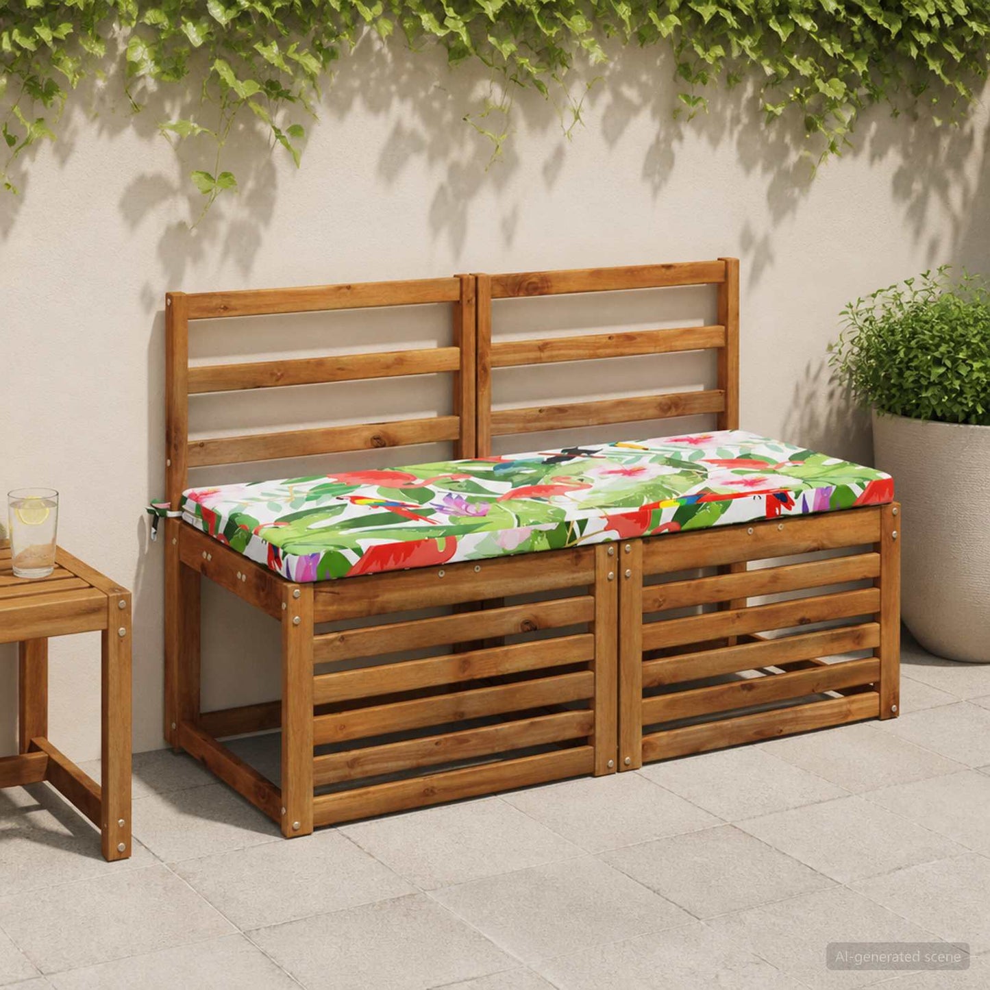 Bench Cushion SOEST 100% Polyester Multicolour 120 x 50 x 5 cm