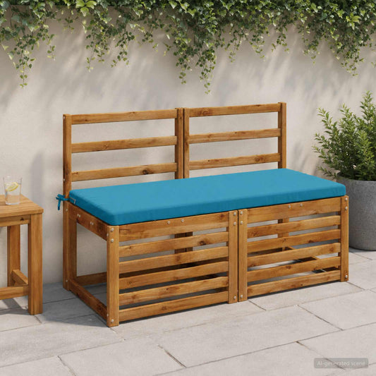 Bench Cushion SOEST 100% Polyester Light Blue 120 x 50 x 5 cm