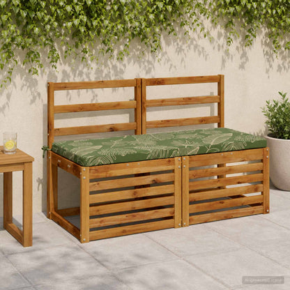 2-Piece Bench Cushions SOEST 2 pcs 100% Polyester Leaf Design