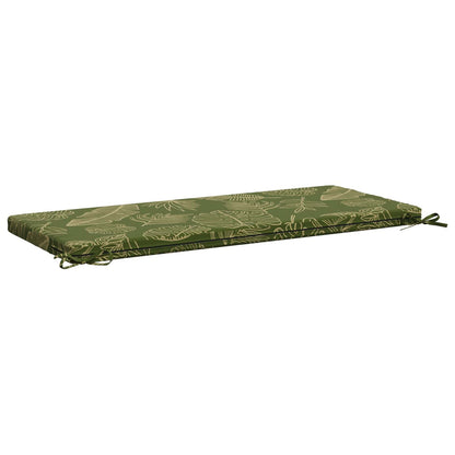 Bench Cushion SOEST 100% Polyester Leaf Design 110 x 50 x 5 cm