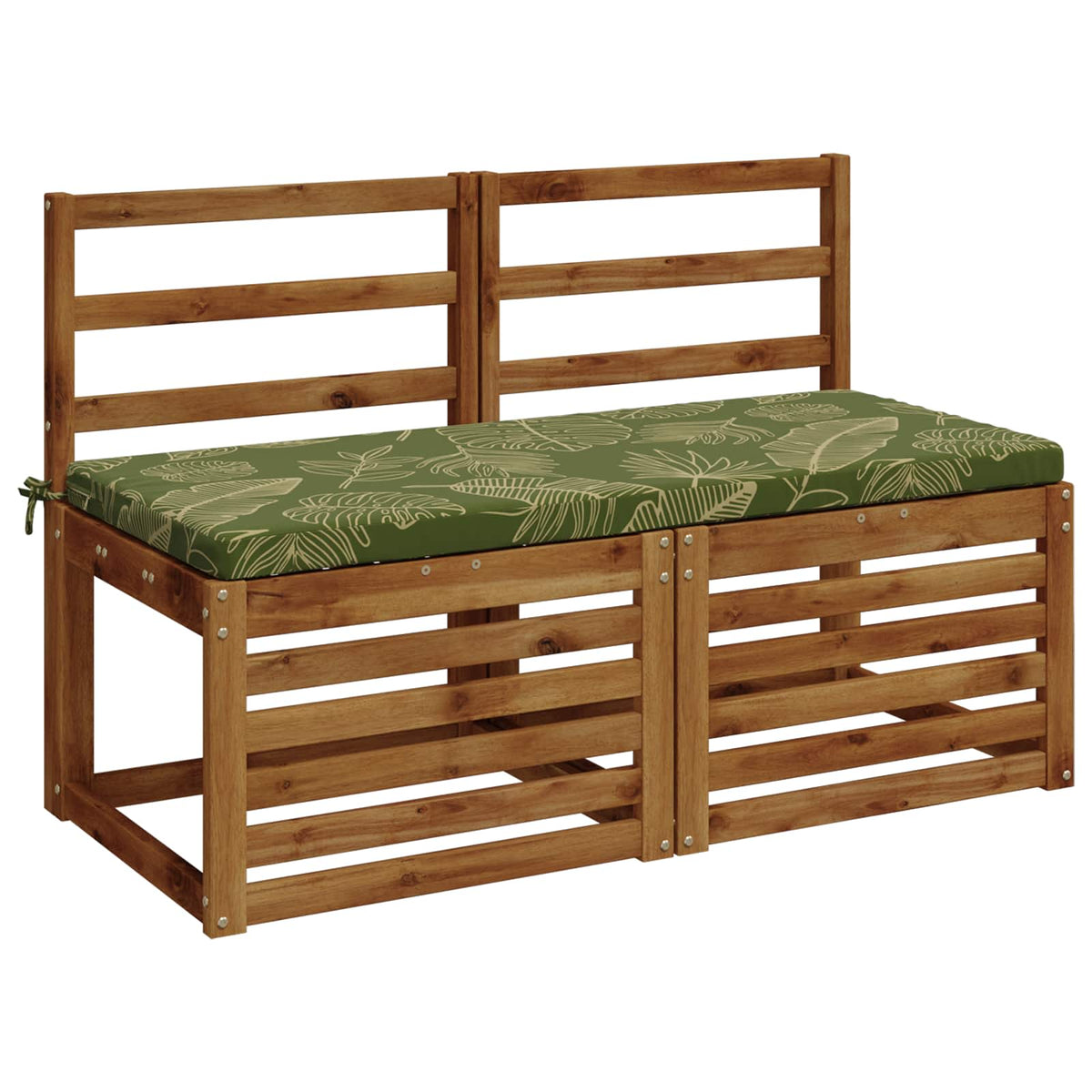 Bench Cushion SOEST 100% Polyester Leaf Design 110 x 50 x 5 cm