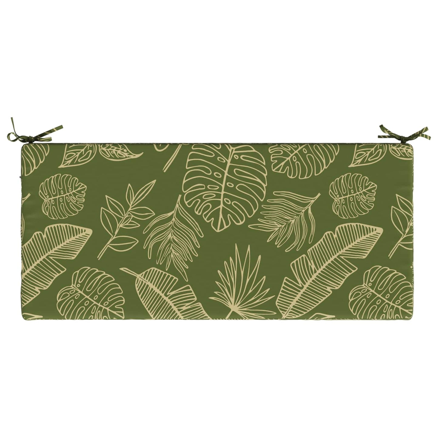 Bench Cushion SOEST 100% Polyester Leaf Design 110 x 50 x 5 cm