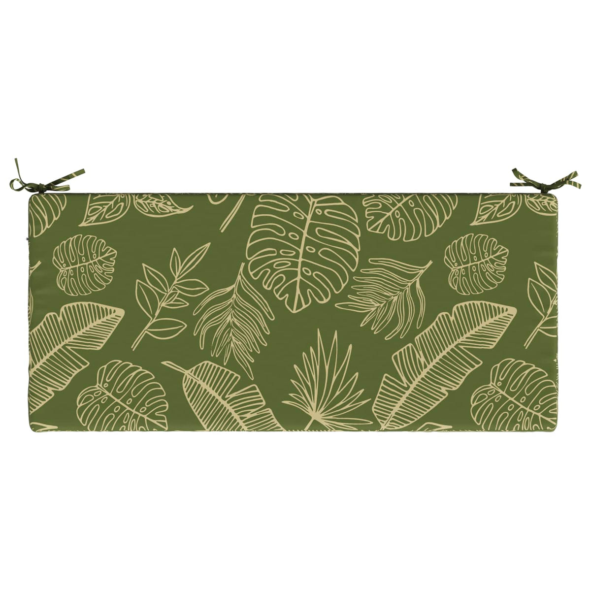 2-Piece Bench Cushions SOEST 2 pcs 100% Polyester Leaf Design