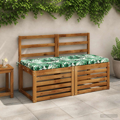 2-Piece Bench Cushions SOEST 2 pcs 100% Polyester Leaf Pattern