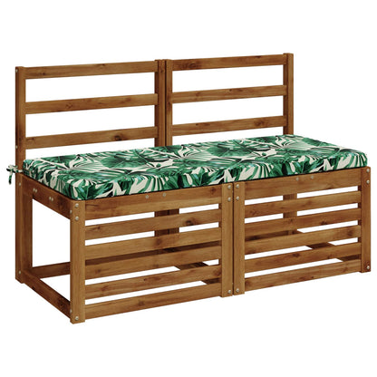 2-Piece Bench Cushions SOEST 2 pcs 100% Polyester Leaf Pattern