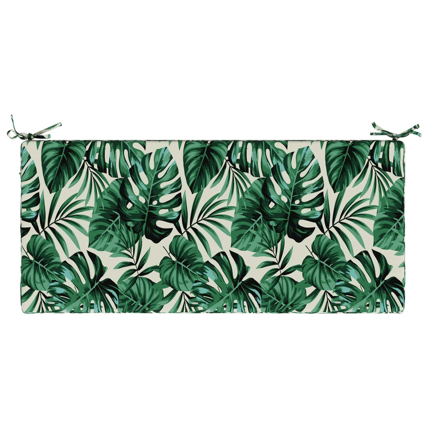 2-Piece Bench Cushions SOEST 2 pcs 100% Polyester Leaf Pattern
