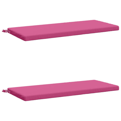 2-Piece Bench Cushions SOEST 2 pcs 100% Polyester Pink