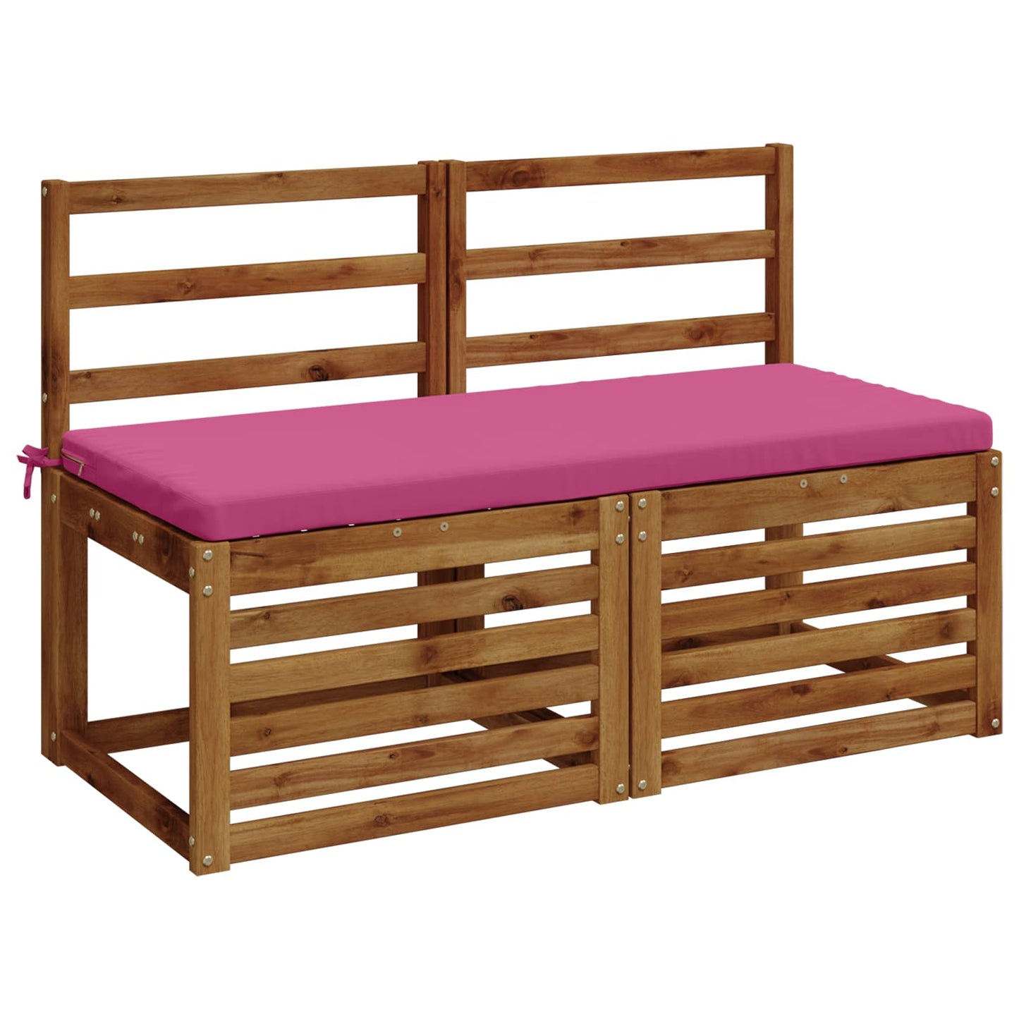 2-Piece Bench Cushions SOEST 2 pcs 100% Polyester Pink