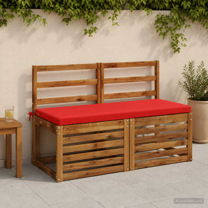 2-Piece Bench Cushions SOEST 2 pcs 100% Polyester Red