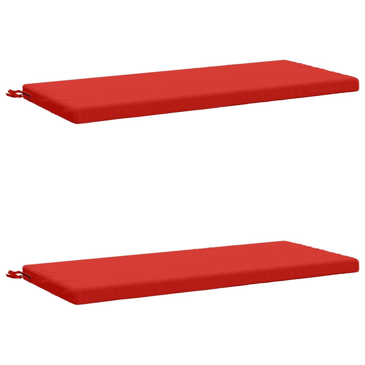 2-Piece Bench Cushions SOEST 2 pcs 100% Polyester Red