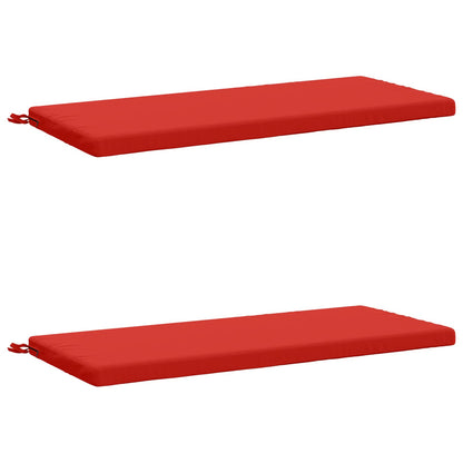 2-Piece Bench Cushions SOEST 2 pcs 100% Polyester Red