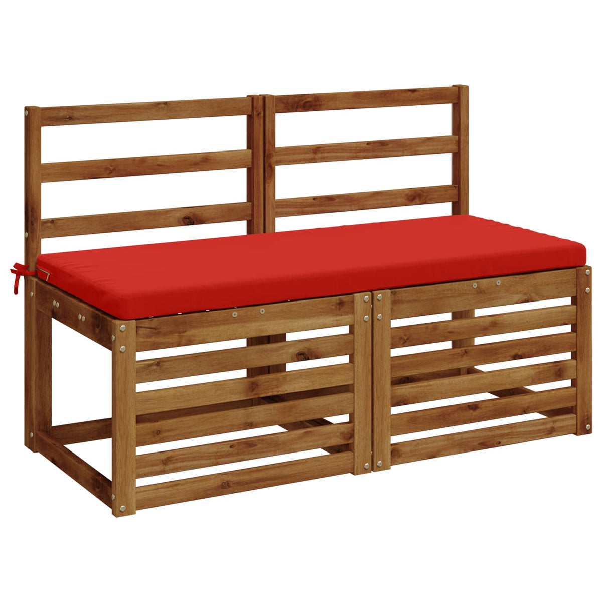 2-Piece Bench Cushions SOEST 2 pcs 100% Polyester Red