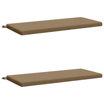 2-Piece Bench Cushions SOEST 2 pcs 100% Polyester Taupe