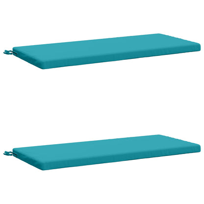 2-Piece Bench Cushions SOEST 2 pcs 100% Polyester Turquoise
