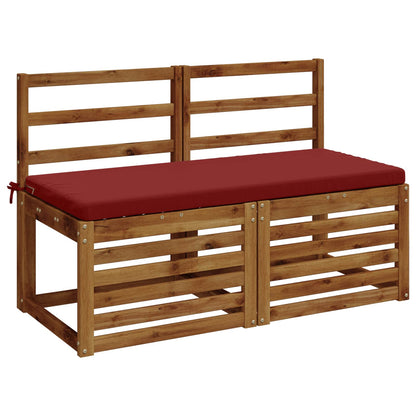 2-Piece Bench Cushions SOEST 2 pcs 100% Polyester Wine Red
