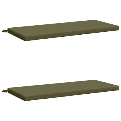 2-Piece Bench Cushions SOEST 2 pcs 100% Polyester Olive Green