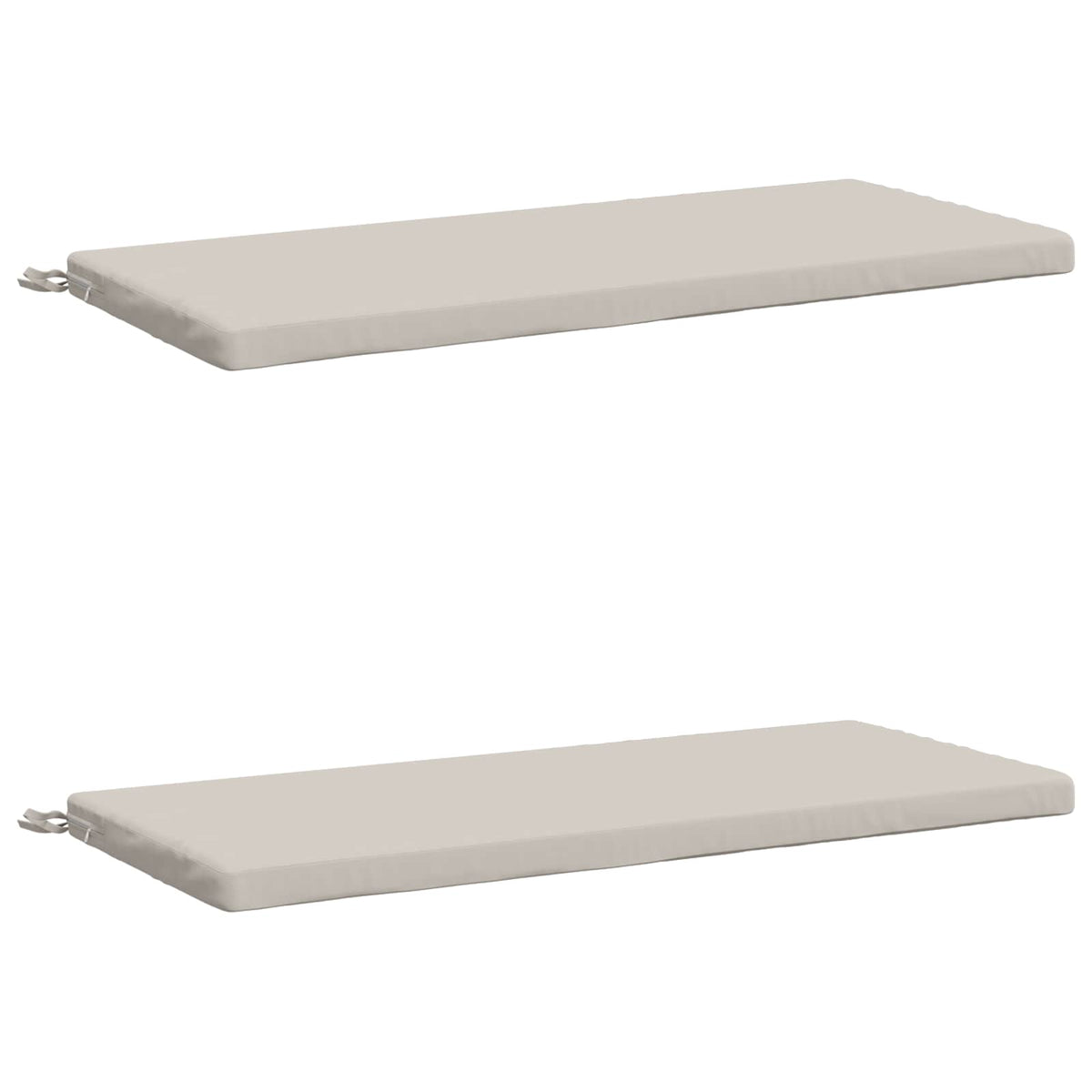 2-Piece Bench Cushions SOEST 2 pcs 100% Polyester White