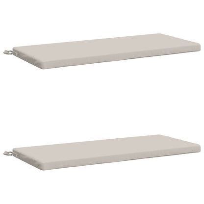 2-Piece Bench Cushions SOEST 2 pcs 100% Polyester White