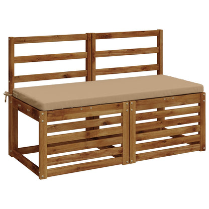 2-Piece Bench Cushions SOEST 2 pcs 100% Polyester Sand